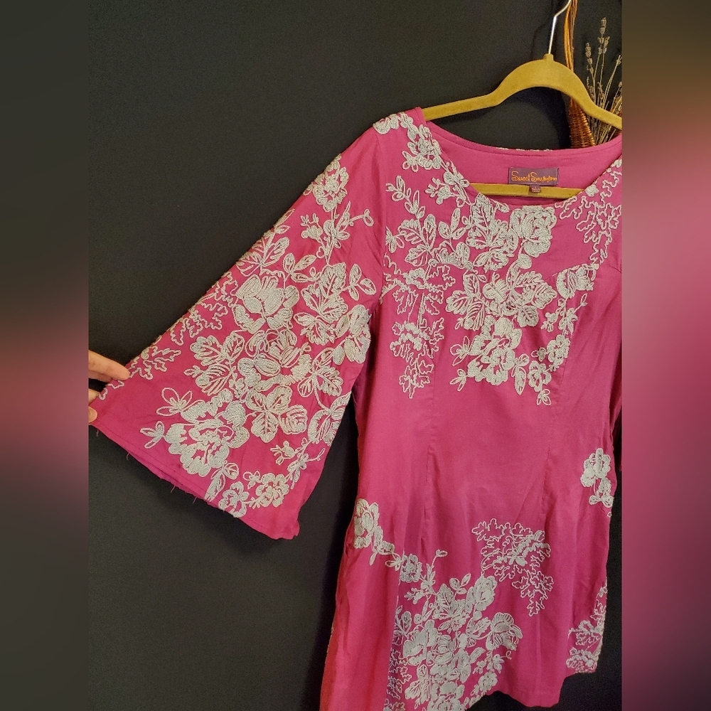 Embroidered Pink Dress - Picture 4 of 6